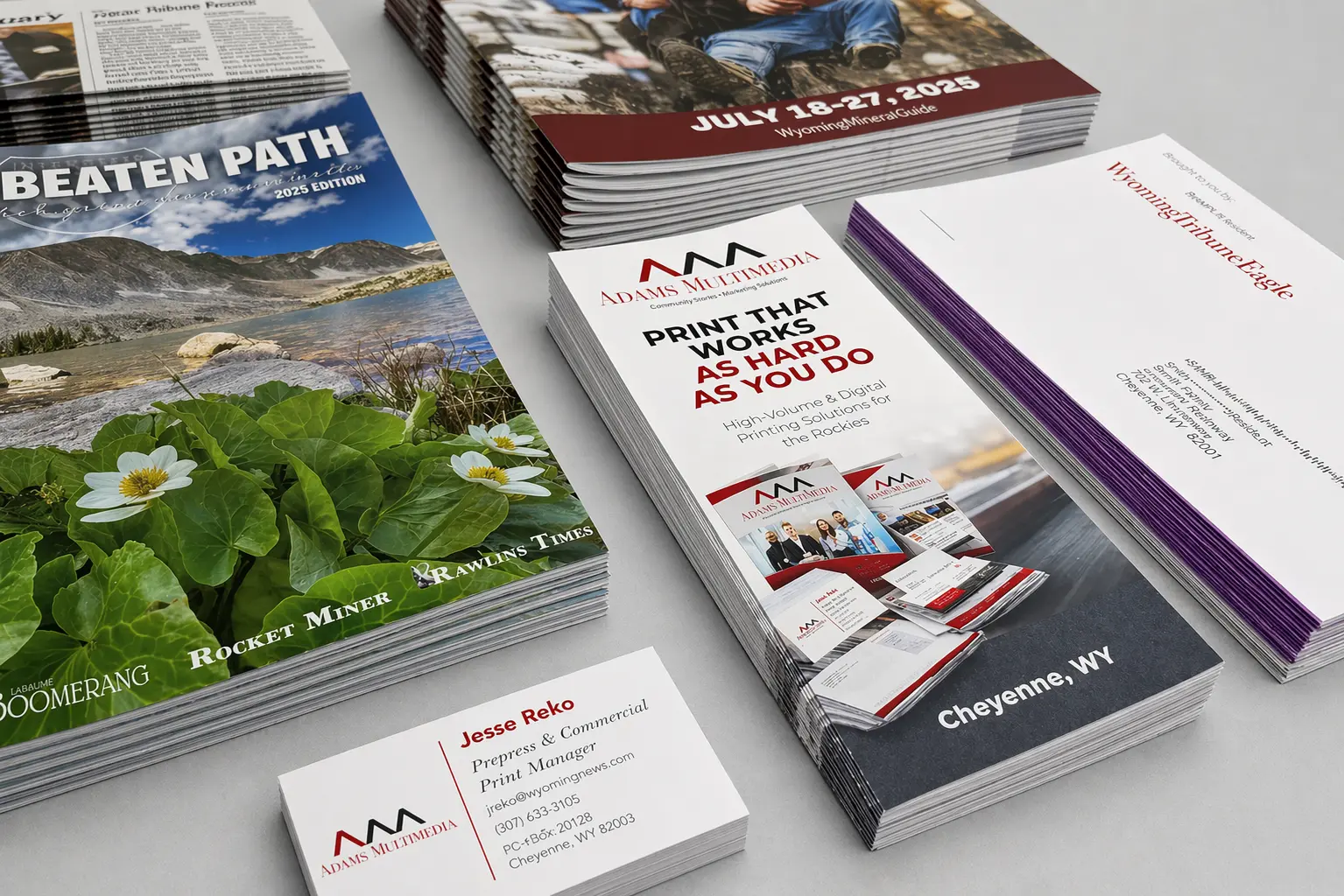 brochures postcards business cards and printed marketing materials from AMM Printing Solutions
