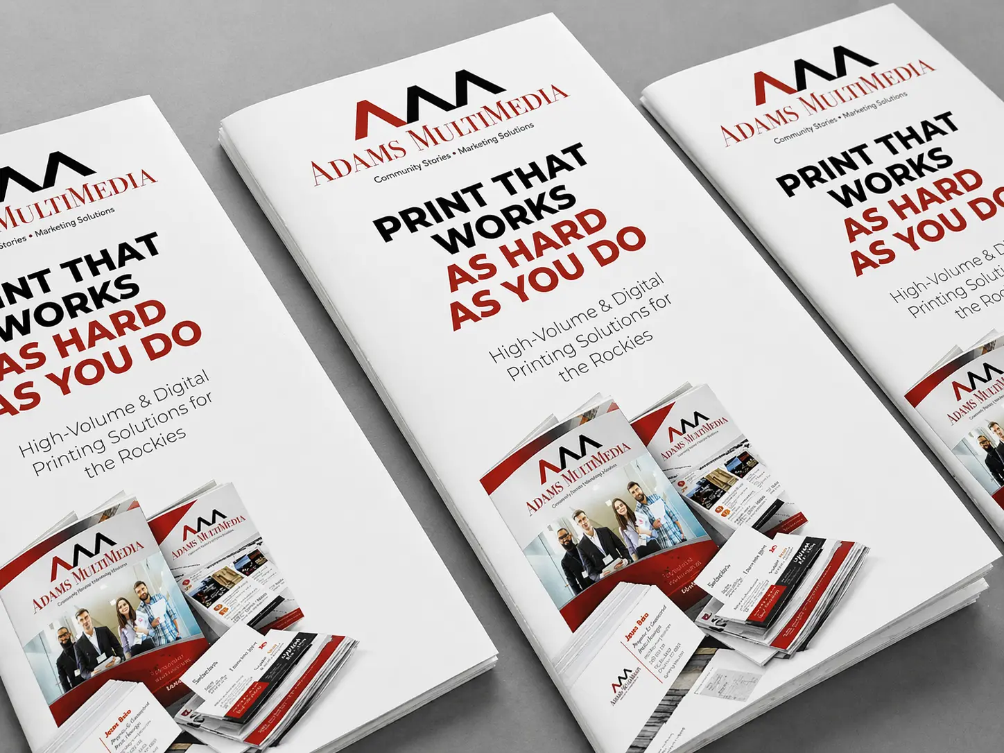 digital printed brochure stack