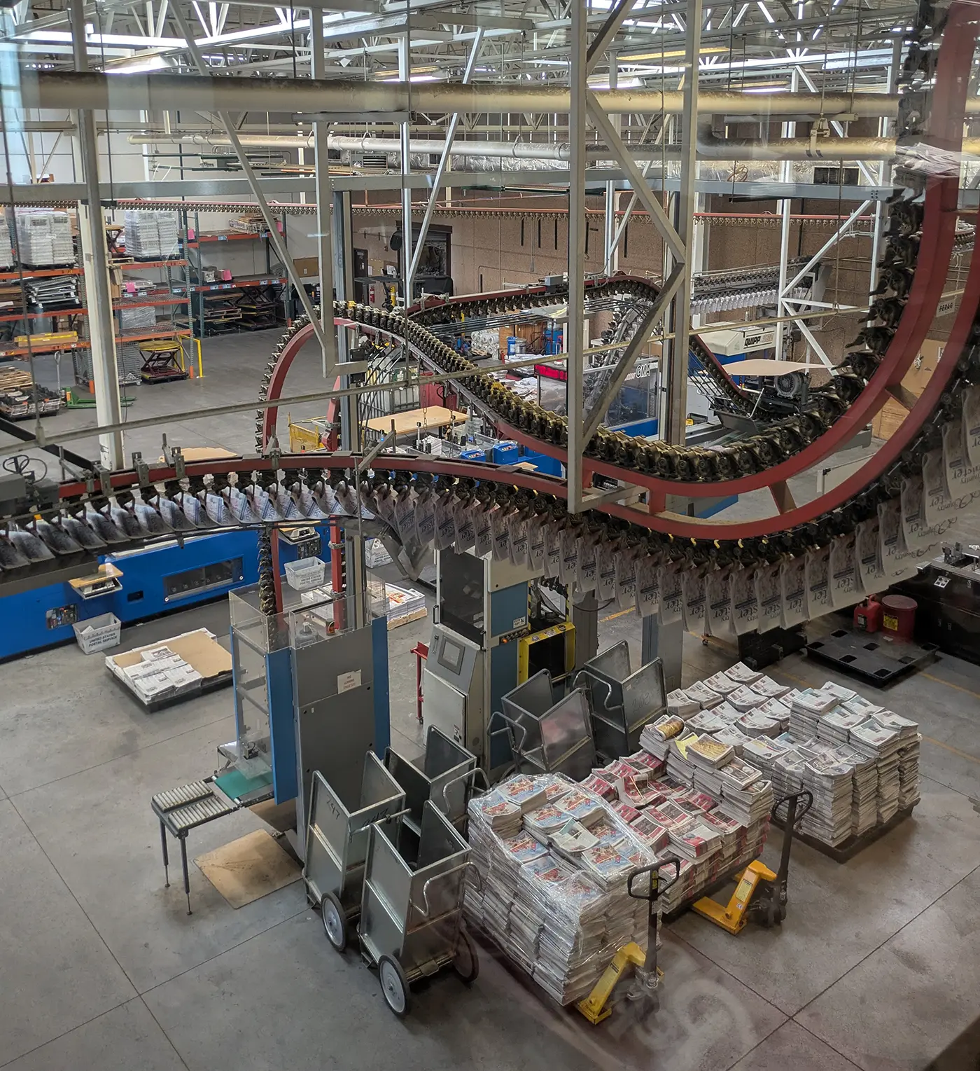 bulk print sorting and stacking operations