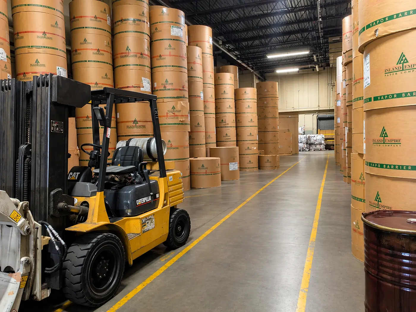 large paper rolls storage commercial printing